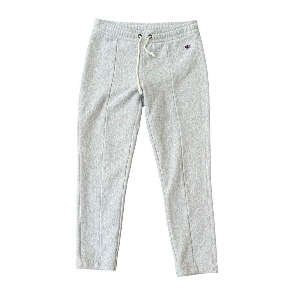 Champion Light Heather Gray Seam-Front Joggers